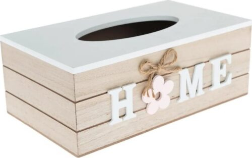Dřevěný box na kapesníky Home flower