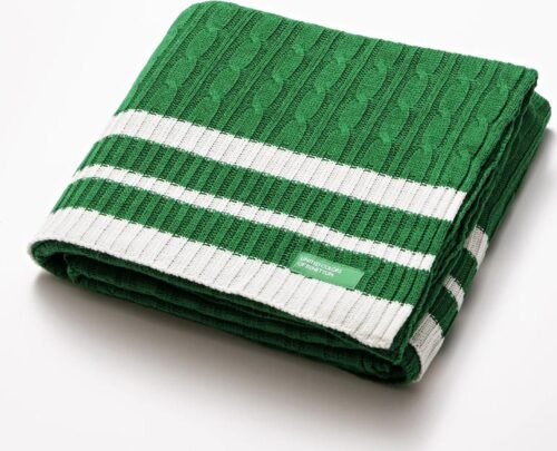 Pletená zelená deka United Colors of Benetton 100%